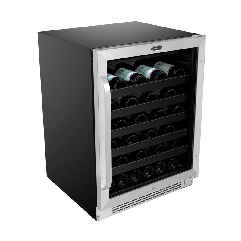 Whynter - BWR - 408SB 24 inch Built - In 46 Bottle Undercounter Stainless Steel Wine Refrigerator with Reversible Door, Digital Control, Lock and Carbon Filter | BWR - 408SB - CulinaryProfis
