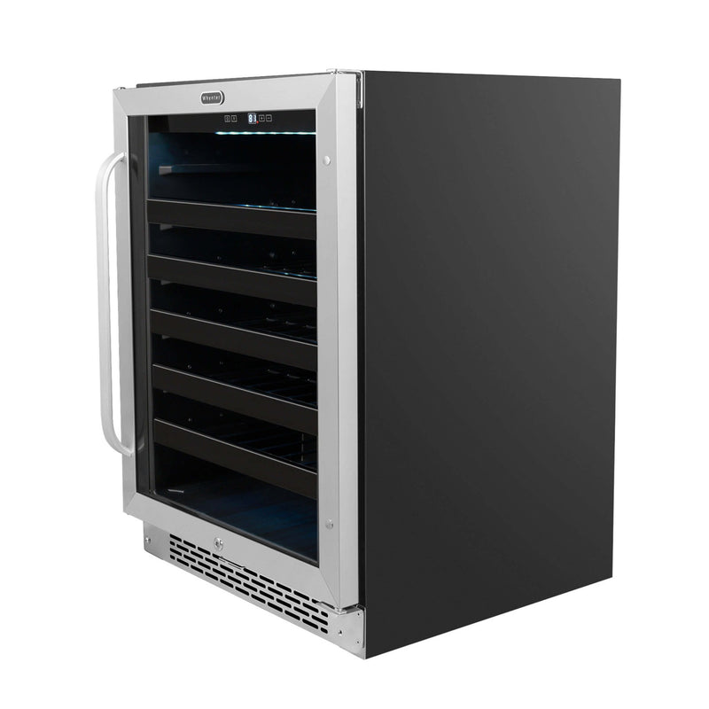 Whynter - BWR - 408SB 24 inch Built - In 46 Bottle Undercounter Stainless Steel Wine Refrigerator with Reversible Door, Digital Control, Lock and Carbon Filter | BWR - 408SB - CulinaryProfis