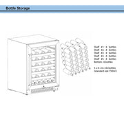 Whynter - BWR - 408SB 24 inch Built - In 46 Bottle Undercounter Stainless Steel Wine Refrigerator with Reversible Door, Digital Control, Lock and Carbon Filter | BWR - 408SB - CulinaryProfis