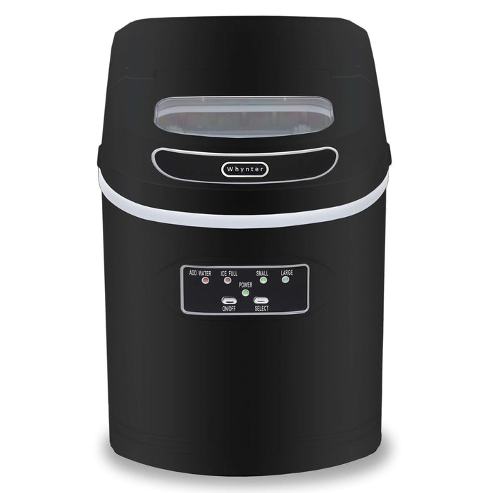 Whynter - Compact Portable Ice Maker 27 lb capacity - Black | IMC - 270MB - CulinaryProfis