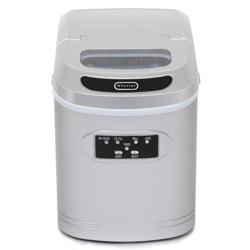 Whynter - Compact Portable Ice Maker 27 lb capacity - Metallic Silver | IMC - 270MS - CulinaryProfis