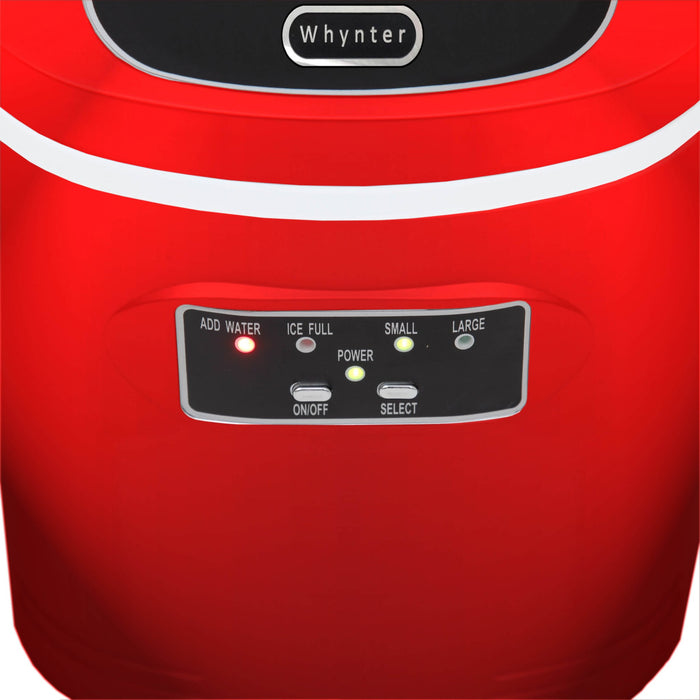 Whynter - Compact Portable Ice Maker 27 lb capacity - Red | IMC - 270MR - CulinaryProfis