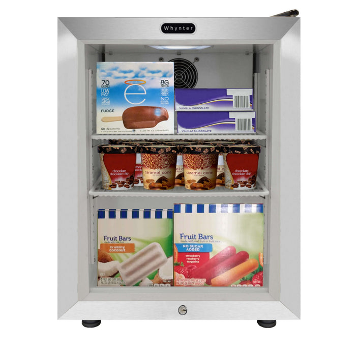 Whynter - Countertop Reach In 1.8 cu ft Display Glass Door Freezer | CDF - 177SB - CulinaryProfis