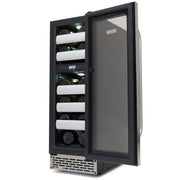 Whynter - Elite 17 Bottle Seamless Stainless Steel Door Dual Zone Built - in Wine Refrigerator | BWR - 171DS - CulinaryProfis