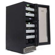 Whynter - Elite 17 Bottle Seamless Stainless Steel Door Dual Zone Built - in Wine Refrigerator | BWR - 171DS - CulinaryProfis