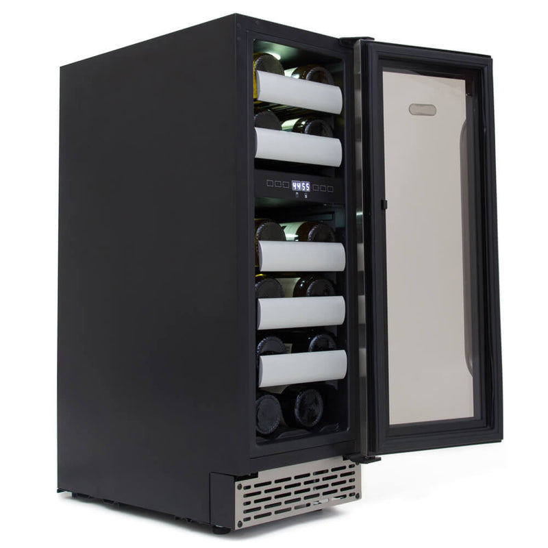Whynter - Elite 17 Bottle Seamless Stainless Steel Door Dual Zone Built - in Wine Refrigerator | BWR - 171DS - CulinaryProfis