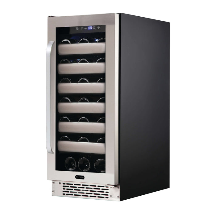 Whynter - Elite 33 Bottle Seamless Stainless Steel Door Single Zone Built - in Wine Refrigerator | BWR - 331SL - CulinaryProfis