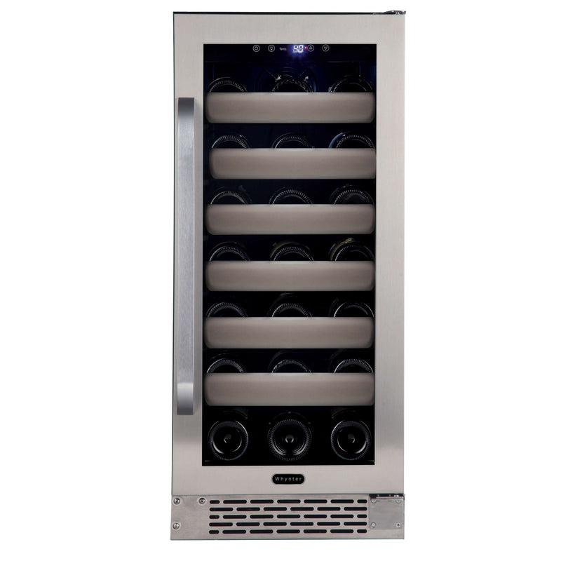 Whynter - Elite 33 Bottle Seamless Stainless Steel Door Single Zone Built - in Wine Refrigerator | BWR - 331SL - CulinaryProfis