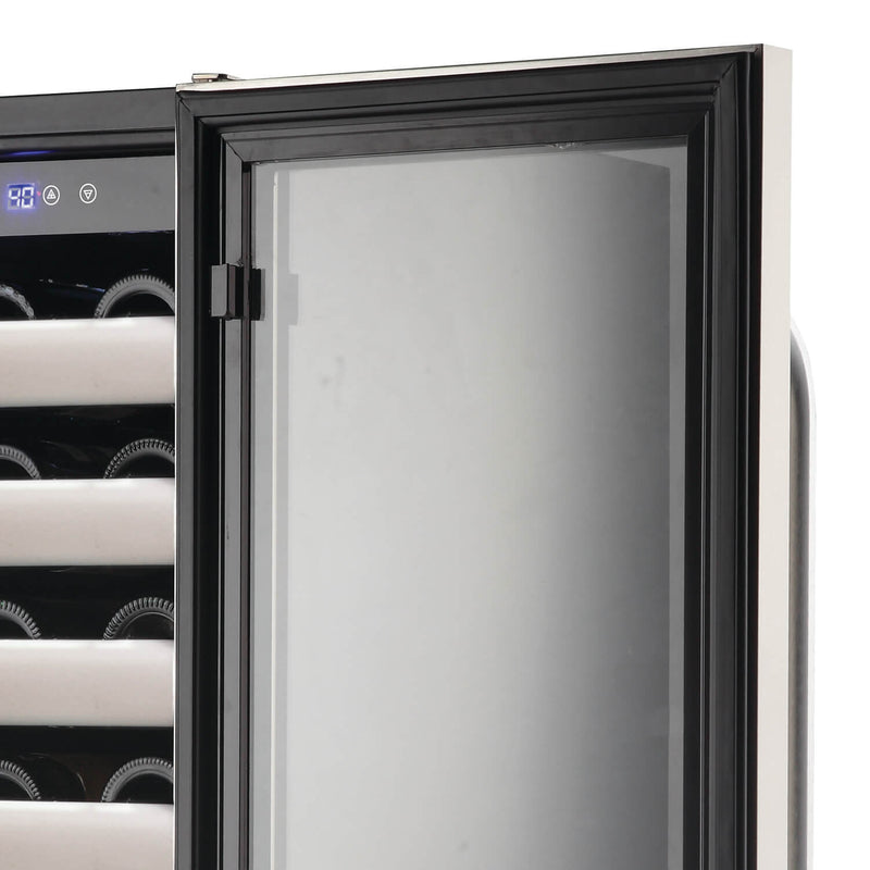 Whynter - Elite 33 Bottle Seamless Stainless Steel Door Single Zone Built - in Wine Refrigerator | BWR - 331SL - CulinaryProfis