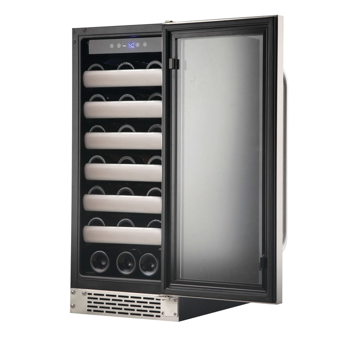 Whynter - Elite 40 Bottle Seamless Stainless Steel Door Dual Zone Built - in Wine Refrigerator | BWR - 401DS - CulinaryProfis