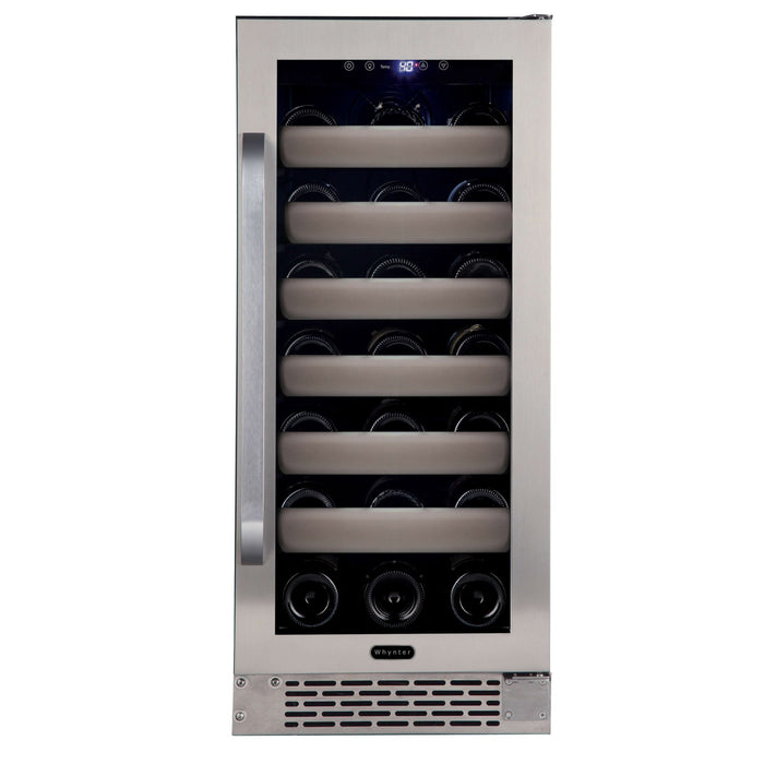 Whynter - Elite 40 Bottle Seamless Stainless Steel Door Dual Zone Built - in Wine Refrigerator | BWR - 401DS - CulinaryProfis
