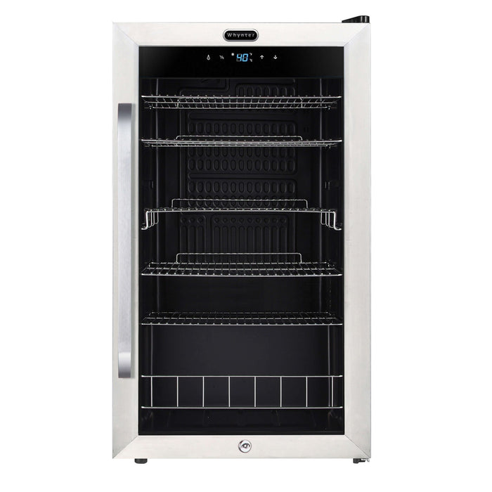 Whynter - Freestanding 121 can Beverage Refrigerator with Digital Control and Internal Fan | BR - 1211DS - CulinaryProfis