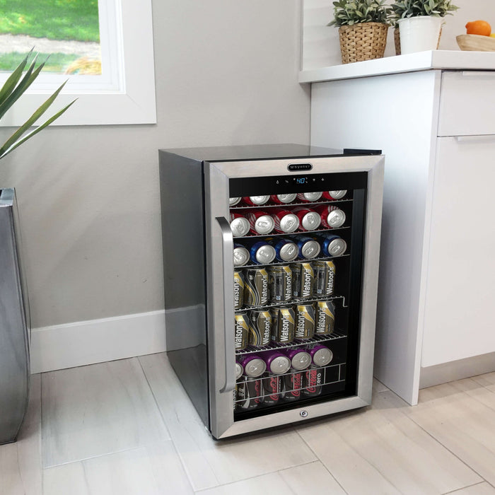 Whynter - Freestanding 121 can Beverage Refrigerator with Digital Control and Internal Fan | BR - 1211DS - CulinaryProfis