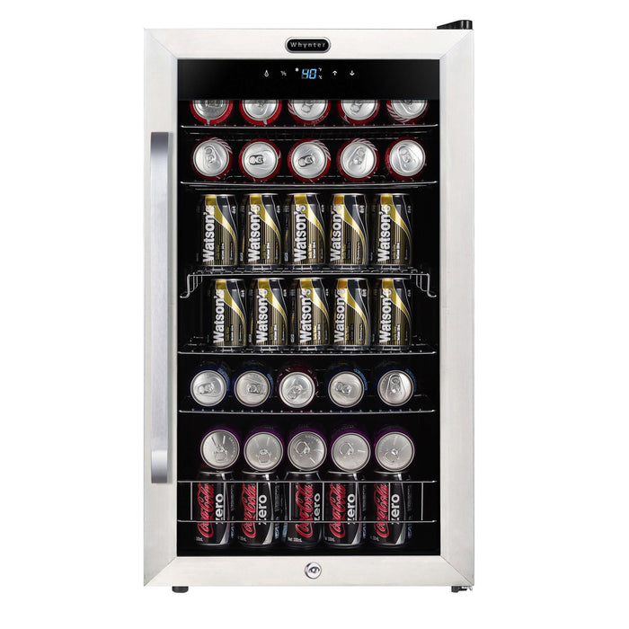 Whynter - Freestanding 121 can Beverage Refrigerator with Digital Control and Internal Fan | BR - 1211DS - CulinaryProfis