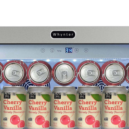 Whynter - Freestanding 8.1 cu. ft. Stainless Steel Commercial Beverage Merchandiser Refrigerator with Superlit Door and Lock – White | CBM - 815WS - CulinaryProfis