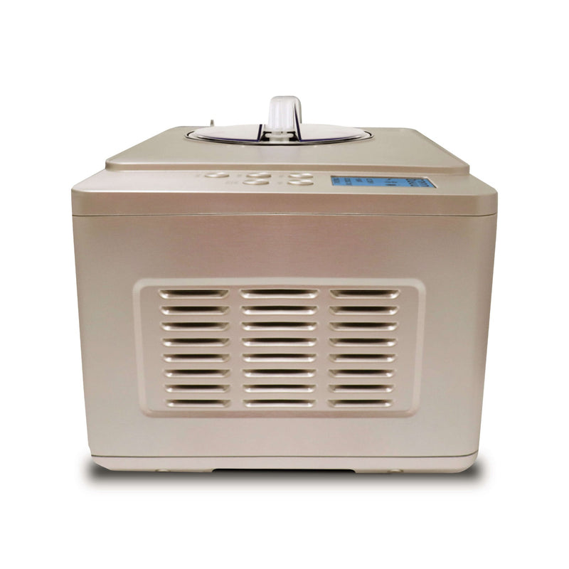 Whynter - Ice Cream Maker 2 Quart Capacity Stainless Steel Bowl & Yogurt Function in Champagne Gold | ICM - 220CGY - CulinaryProfis