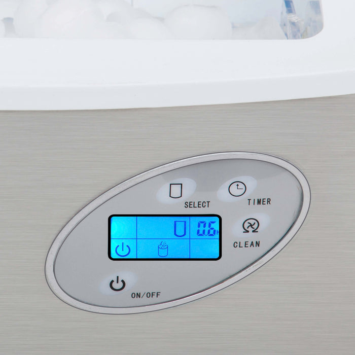 Whynter - Portable Ice Maker with 49lb Capacity Stainless Steel with Water Connection | IMC - 491DC - CulinaryProfis