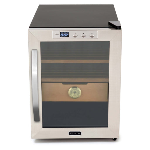 Whynter - Stainless Steel 1.2 cu. ft. Cigar Cooler Humidor | CHC - 120S - CulinaryProfis