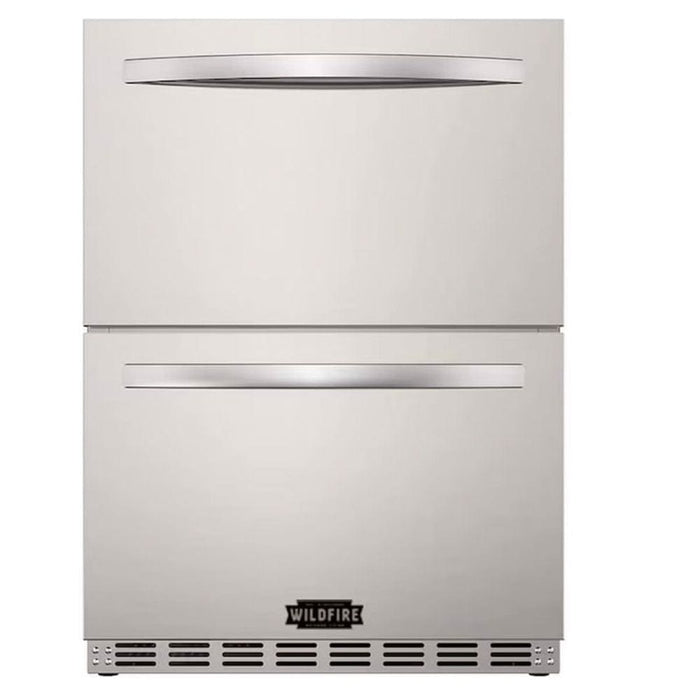 Wildfire 24" 5.3 Cu. Ft. Dual Drawer Stainless Steel Outdoor Refrigerator - CulinaryProfis