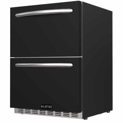 Wildfire 24" Dual Drawer Black Stainless Steel Fridge Sleeve - CulinaryProfis
