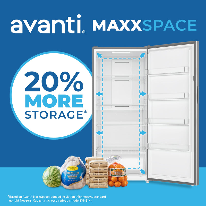 Avanti MaxxSpace Garage-Ready 21 cu. ft. Convertible Upright Freezer Avanti Products, LLC