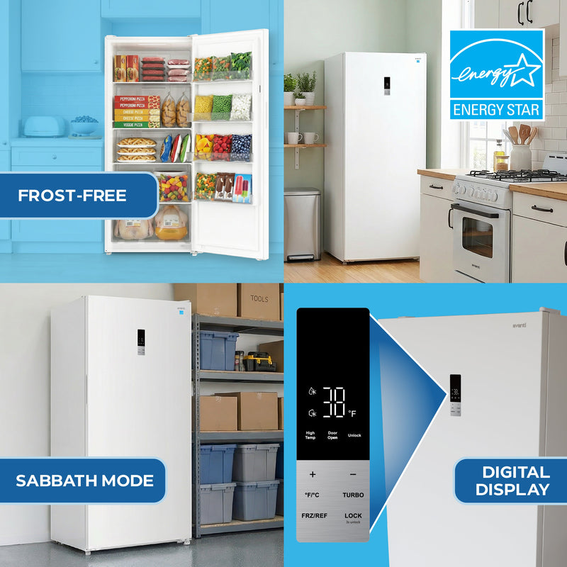 Avanti MaxxSpace Garage-Ready 21 cu. ft. Convertible Upright Freezer Avanti Products, LLC